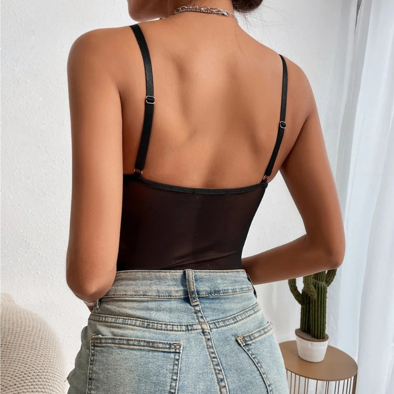 Modelujące body z transparentnym panelem - Barriga