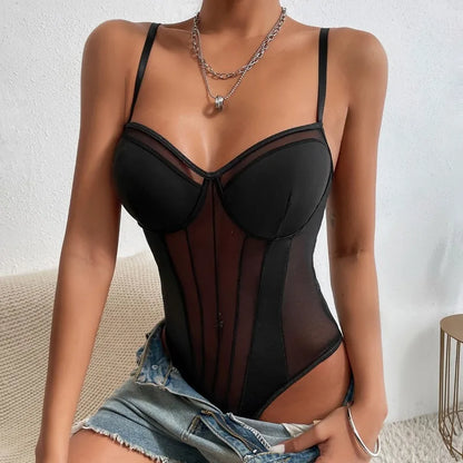 Modelujące body z transparentnym panelem - Barriga