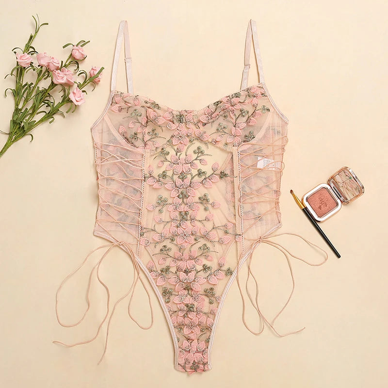 Luksusowe body w kwiaty - Rosa